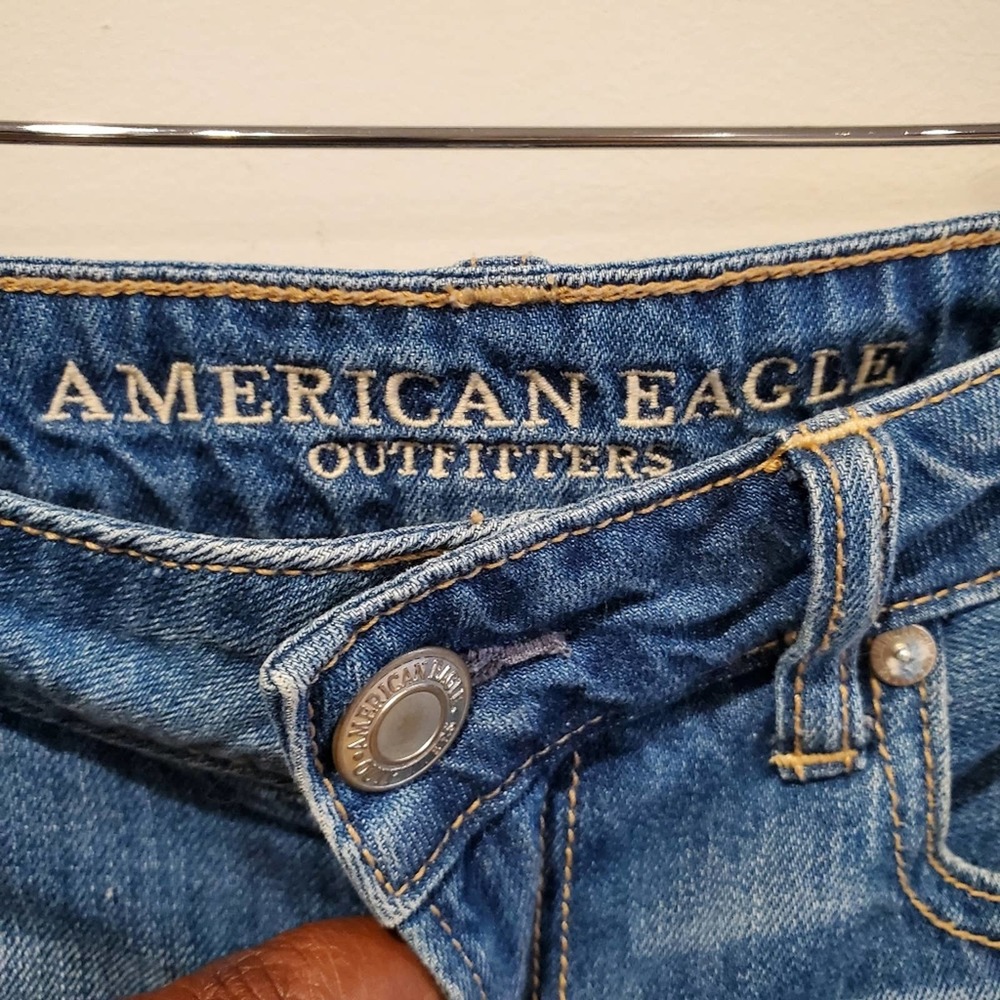 American Eagle Womens Distressed Tomgirl Shortie Shorts Size 4 - Picture 4 of 7